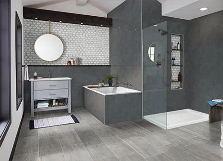 Interactive 3D Bathroom Visualizer for luxury vanity design.